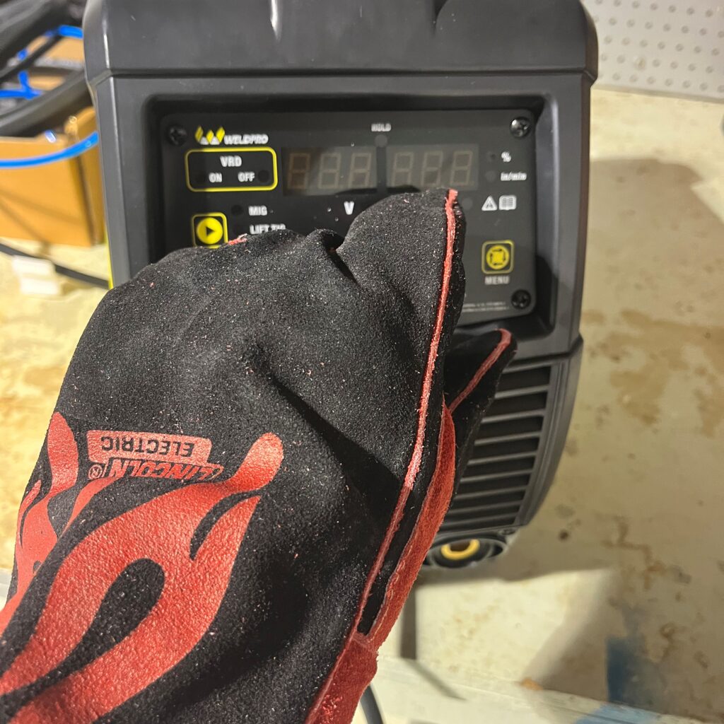 Picture of welding gloves
