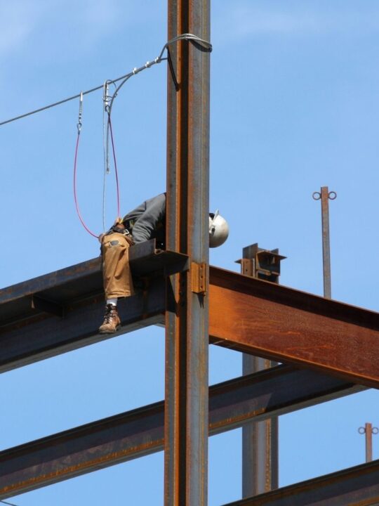Picture of an ironworker welding