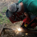 Picture of me wire feed welding.